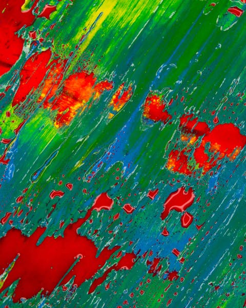 A child's colorful painting