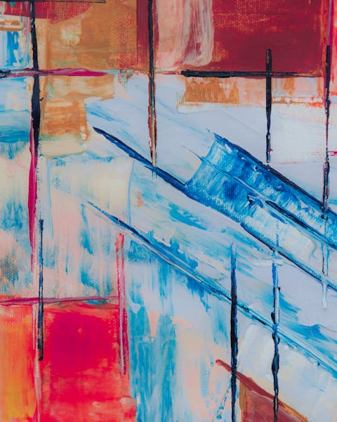 A child's colorful painting